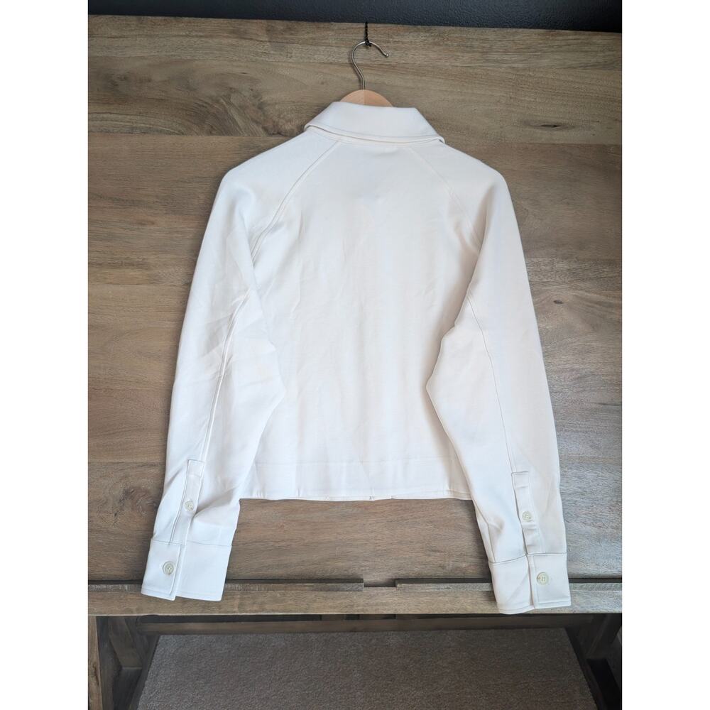 Athleta Cream Button-Front Crop Jacket - Picture 2 of 5